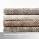 20x20 Chenille Throw Pillow Covers, Pack of 4, Neutral Beige/Coffee Series