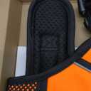 PHOEPET Reflective Dog Harness Large Breed Adjustable No Pull Vest with with Handle 2 Metal Rings 3 Buckles [Easy to Put on & Take Off](L, Orange)