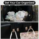 4Pcs Premium Car Seat Hooks for Headrest  Stylish Black Leather Purse Hook for Car, Zinc Alloy Double Hooks, Mobile Phone Holder, Car Seat Back Storage Organizer for Purses, Bags, Groceries, & More