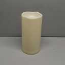 Homemory 6" x 12" Extra Large Outdoor Waterproof Candle with Auto 6-Hour Timer, Ivory Plastic Made, Long Last for Half A Year