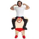 Morph Costumes Adults Piggyback Funny Characters Ride on Halloween Costumes for Adults (Beige and Red), One Size