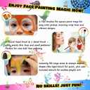 Face Painting Kit for Kids - 18 Vibrant Colors, Stencils & Brushes | Safe, Non-Toxic & Washable for Kids & Adults | Perfect for Halloween, Birthday Parties & Festivals