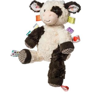 Taggies Stuffed Animal Huggable Plush Soft Toy with Sensory Tags, 10-Inches, Buttercup Cow