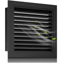 18" x 18" Aluminum Gable Vent with Screen - Stylish Louvered Vents for Effective Attic and Shed Ventilation - Essential Home Improvement, Vent Opening: 16" x 16"