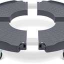 W B D WEIBIDA Round Dolly with Wheels Heavy Duty, Adjustable Pot Dolly 16-20 Inch, Large Plant Mover Indoor Outdoor, Muti Functional Rolling Dolly for Trash Can, Keg, Drum, Barrel (Grey)