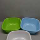 Hespama 8 Quart Small Wash Basins, Multi-Purpose Square Dish Pan/Tub, 3 Packs