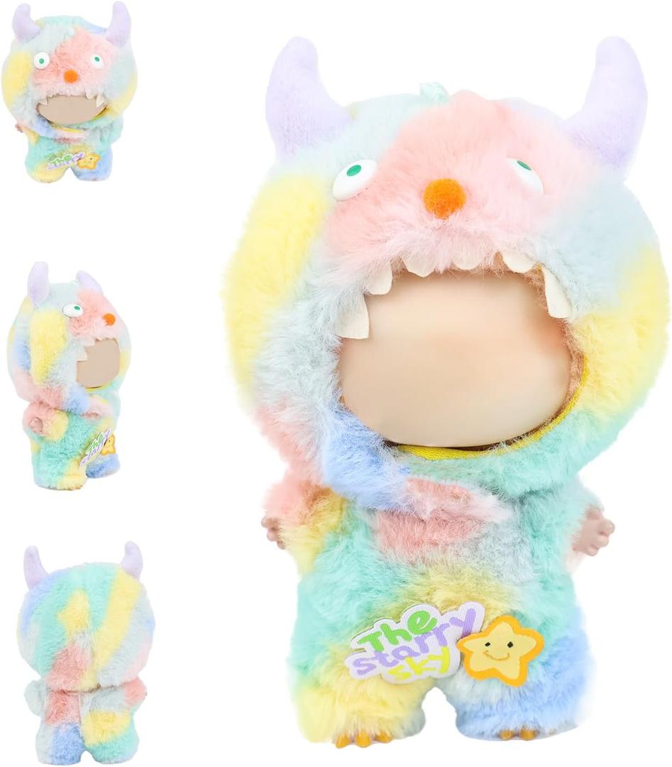 3 x Clothes for labubu Doll 17cm Accessories Suit Cute Clothes for Doll Dress up Monster Style OutfitsDopamine