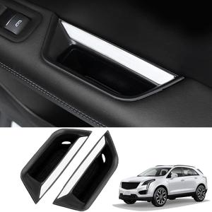 2pcs XT5 Rear Side Door Handle Storage Box Holder Upgraded Door Armrest Organizer for Cadillac XT5 2023 2022 2021 2020 2019 2018 2017