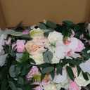 Lisuun Wedding Arch Flowers, Artificial Flowers for Decoration, Large Flower Swag for Boho Styles Wedding Ceremony Floral Decor - Pack of 2
