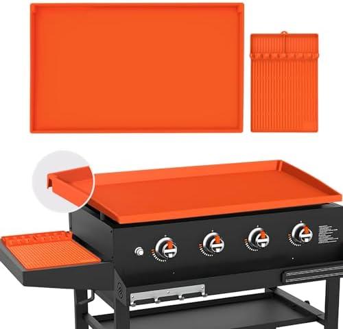 Full-Edge 36" Blackstone Silicone Griddle Cover, Includes 16" Silicone Spatula Mat, Premium Food-Grade Grill Buddy Mat, Reusable Top Protector, Ideal for All-Season Outdoor Use