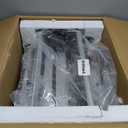 Electric Retractable RV Steps with LED Light, 2-Step, 400 LBS Load Capacity, Foldable Aluminum Alloy Camper Steps, Thickened Steel Plate Trailer Steps, Non-Slip Design, Ideal for RV, Trailer, Camper (Sliver)