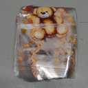 Maitys 100 Pieces Bear Treats Cellophane Bags Treats Bags Plastic Goodie Candy Bags with Gold Twist Ties Gift Bags for Boys Girls Favor, Brown, Cute Style