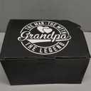 14 Pcs Grandpa Gifts, Best Granddad Ever Gift with 11 Oz Grandpa Juice Whiskey Glass 4 Whiskey Stones Coaster Apron Hat Sock Tape Measure Keychain, Birthday Father's Day Christmas Gift for Grandfather