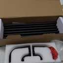 Black Double Curtain Rods, USFOOK Blackout Wrap Around Curtain Rods for Windows 48 to 84 Inch, 6/8 Inch Room Darkening Curtain Rod 32 to 86 Inch