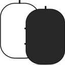 5x7ft/1.5x2m Chromakey Black White Backdrop with 7.8ft/2.4m Stand, 2-in-1 Reversible Collapsible Pop-Up Black White Screen Background Panel for Photography Studio, Live Streaming, Video Shooting