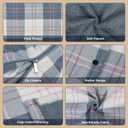 forestfish Wearable Blanket Compact Pillow 2-in-1, Lap Blanket Poncho with Button Plaid Throw Cushion for Home Office Sofa