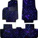 Starlight Floor Mats for Tesla Model Y with App Control led Floor Starlight Design All Weather Anti-Slip Mats, Black Automotive Carpet,Creates a Romantic Atmosphere for Date