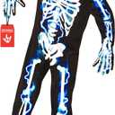Morph Skeleton Costume Kids, Skeleton Costumes Boys, Boys Halloween Costume, Halloween Costumes For Kids (X-Large, Blue)
