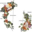 Wedding Flower Swag (Set of 2) for Wedding Welcome Sign Arch Artificial Flower Floral Swag Decor Wedding Ceremony Reception Party Decoration Navy, Dusty Blue and White