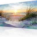 Wapluam Large Canvas Wall Art For Living Room Wall Decor For Office Bedroom Decorations Sea Beach Wall Paintings Prints Artwork Ocean Seascape Scenery Pictures Modern Home Decor Art Work 60X30 in