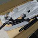 Clothes Rack 48in, Wall Mounted Garment Rack with Real Wood Shelf, Heavy Duty Hanging Clothes Rack, Multi-Purpose Hanging Rod, Space-Saving Closet Storage, (2T48IN)