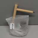 Bird Feeder & Water Dish Set, Beech Wood Made Cage Top Bird Feeder Perch with Stainless Steel Cups, Playground Accessories for Parrots Cockatiels Finches