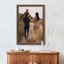 16x24 Picture Frame, Rustic Brown 16 x 24 Poster Frame for Horizontal or Vertical Wall Mounting, 1 Pack