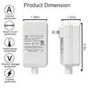 Class 2 Power Supply for Permanent Outdoor Lights, 24V 2.5A 60W Outdoor Power Adapter, LED Transformer Replacement and Suitable for Permanent Outdoor Lighting Within 100ft