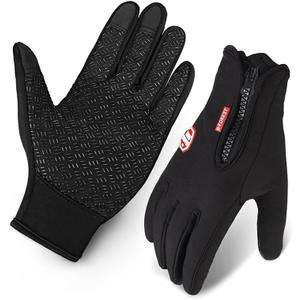 Generic Winter Running Cycling Hiking Gloves, Black, Men's, Sports, Windproof, Touch Screen, Adult, Unisex Adult Multi-Sport Gloves, L