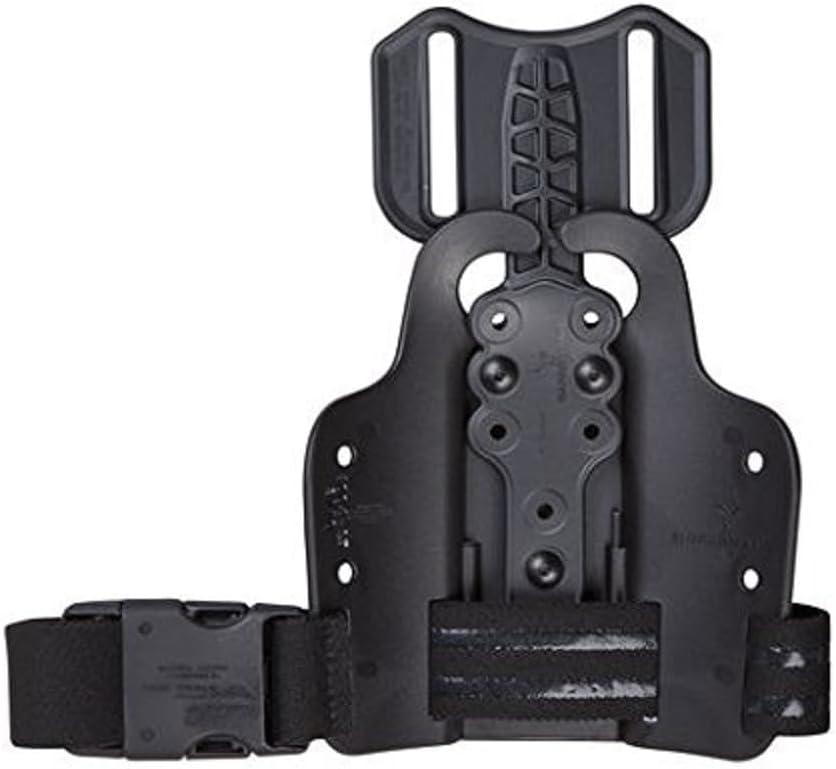 SAFARILAND Drop Flex Adapter with Single Strap Leg Shroud for Gun Holsters (One Size, Black)