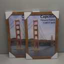 Capcillin 11x17 Picture Frame Wood Pattern Rustic Brown Poster Frame Set of 2, Wall Mounting,Plexiglass,Great for Prints, Mural,and Art(CP001-MD11x17BR)