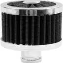 MUGE RACING 23mm Car Air Filter Universal Cold Air Intake Filter High Flow Vent Valve Cover Breather Filter (Black)