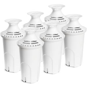 Water Filter Replacement Compatible with Brita Water Pitchers and Dispensers, by DESENRUIS for Classic 35557, OB03, Mavea 107007, Reduce Chlorine and Bad Taste, BPA free, Pack of 6
