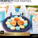 Amcrate Navy Disposable Dinner Plates, 10.4 Inches, Strong & Sturdy for Party, Picnic, Travel - Pack of 50