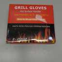 QUWIN BBQ Gloves, Oven Gloves, 1472 Extreme Heat Resistant,Grilling Gloves Silicone Non-Slip Oven Mitts, Kitchen Gloves for BBQ, Grilling, Cooking, Baking-1 Pair (Black, One Size Fits Most)