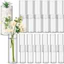 Nuogo 24 Pcs 10 Inch Acrylic Clear Cylinder Vase Plastic Flower Vase Unbreakable Tall for Wedding Centerpieces Party Home Plants Bouquet Decor