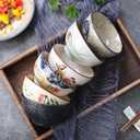 Cereal Bowls Set of 610 Oz Ceramic Soup Bowls,4.5 inch Color Kitchen Bowl for Cereal, Salad, Soup, Dessert, or Snacks (6-piece set)