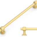 Amerdeco 10 Pack Brushed Gold Cabinet Pulls 7.5 Inch(192mm) Hole Center Drawer Pulls Cabinet Hardware Kitchen Cabinet Handles for Bathroom ZH0069