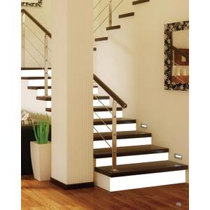 FLFK White Stair Decals Set of 5 - Stair Stickers Decals Peel and Stick Vinyl for Stair Riser, 39.3" W x 7.08" H