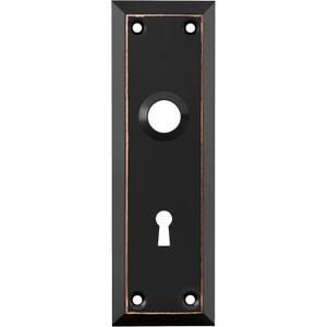 2 Pack Mortise Lock Door Plates for Interior Doors, Old Style Mortise Door Knob Replacement, Door Escutcheon Plates Oil Rubbed Bronze