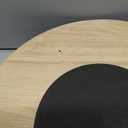 Masupu Round Side Table, Small End Table for Small Spaces, Pedestal Drink Table with Solid Wood Leg for Living Room, Bedroom, Corners(Light Oak)