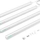 VIVOSUN 2ft Grow Lights for Indoor Plants Full Spectrum, LED Plant Lights 60W(4 X 15W), T5 Grow Light Strip for Seed Starting, Greenhouse, Hydroponics, SGS Compatible, Linkable, 5000K, 4-Pack (White)