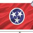 Tennessee State Flag 2x3 Double Sided- Heavy Duty 3ply Tennessee TN State Flags Super Durable 2 Rows Stitched Edge Canvas Header with 2 Brass Grommets