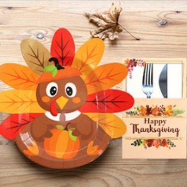 Thanksgiving Paper Plates 30 Pcs