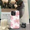 Generic Case Compatible with iPhone 12 Pro Max - Hybrid Durable Shockproof Phone Cover,Cases for Woman Girl - Pink Lily Flower