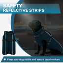 PUMYPOREITY Dog Coat with Harness Built in, Reflective Fleece Jacket, Thick and Warm Winter Coat, Medium Dog Jacket with Zip, Cold Weather Coats for Outdoor, Windproof Pet Snowsuit, Blue, M