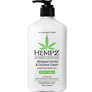 Hempz Whipped Vanilla & Coconut Cream Body & Hand Lotion, Vegan Formula, for Men or Women, 17 oz.