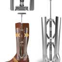 Womens & Mens Boot Calf Stretcher, Adjustable Shaft Expander for Wide Footwear, Heavy-Duty Cast Aluminum Tool for Boots, Helps Relieve Tightness in Ankle, Instep And Lower Leg, Fits Most Tall Styles