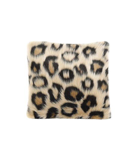 INSMEER 1PC True Leopard Print Pillow Case Decorative Faux Fur Leopard Pillow Covers Plush Shaggy Cheetah Pillow Cases for Bedroom Couch Sofa 18x18 inch