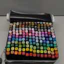 Alcohol Markers 168 Colors Drawing Pens Set Dual Tip Permanent Art Markers for Kids and Adult Gifts-168 Black Shell Refillable